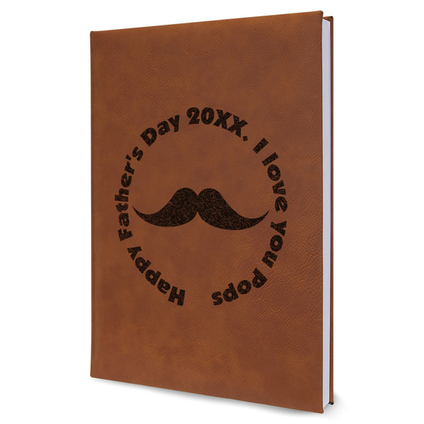 Custom Hipster Dad Leather Sketchbook - Large - Single Sided (Personalized)
