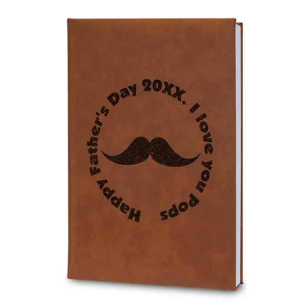 Custom Hipster Dad Leatherette Journal - Large - Double Sided (Personalized)