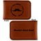Hipster Dad Leatherette Magnetic Money Clip - Front and Back