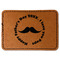 Hipster Dad Faux Leather Iron On Patch - Rectangle (Personalized)