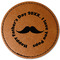 Hipster Dad Leatherette Patches - Round