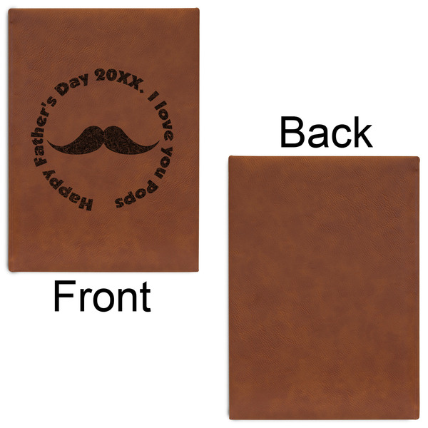 Hipster Dad Leatherette Sketchbooks - Large - Single Sided - Front & Back View