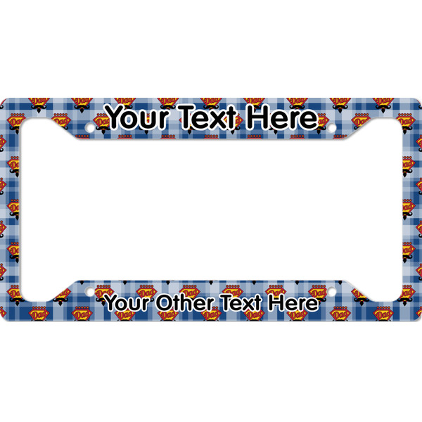 Custom Hipster Dad License Plate Frame - Style A (Personalized)