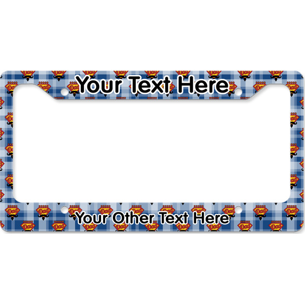 Hipster Dad License Plate Frame Wide