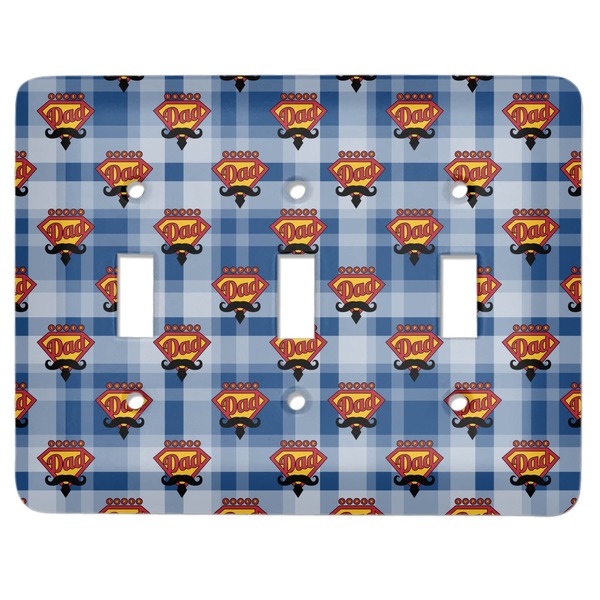 Custom Hipster Dad Light Switch Cover (3 Toggle Plate)