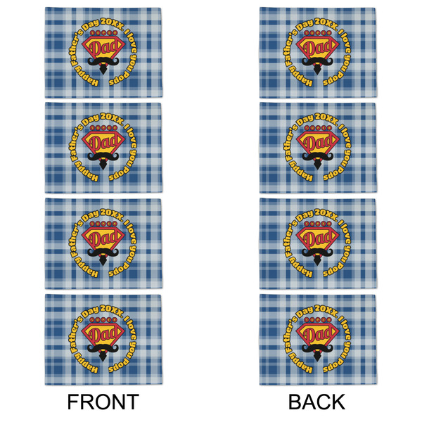 Hipster Dad Linen Placemat - APPROVAL Set of 4 (double sided)