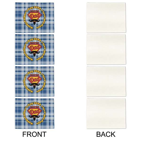 Hipster Dad Linen Placemat - APPROVAL Set of 4 (single sided)