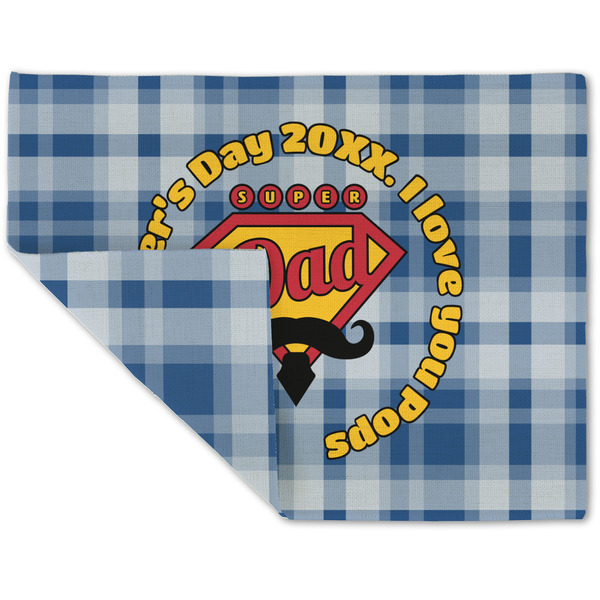 Hipster Dad Linen Placemat - Folded Corner (double side)