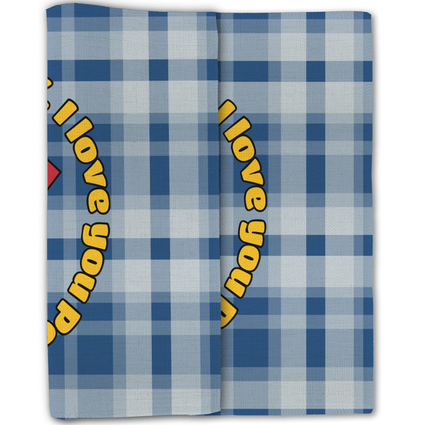 Hipster Dad Linen Placemat - Folded Half (double sided)