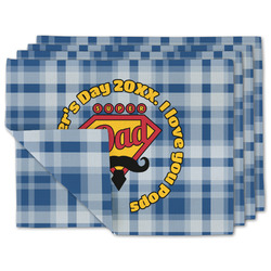 Hipster Dad Linen Placemat w/ Name or Text