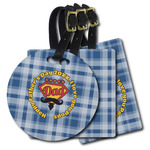 Hipster Dad Plastic Luggage Tag (Personalized)
