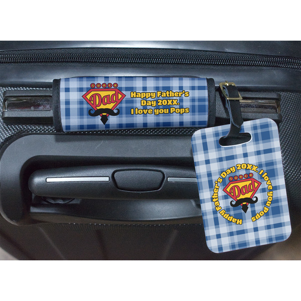 Hipster Dad Luggage Wrap & Tag