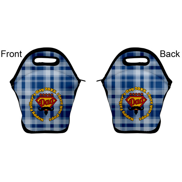 Hipster Dad Lunch Bag - Front and Back