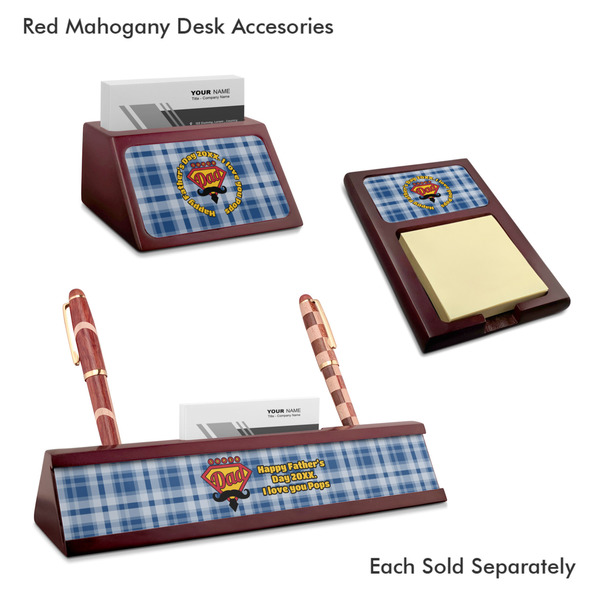 Hipster Dad Mahogany Desk Accessories