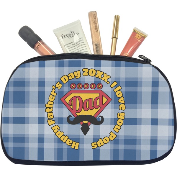 Custom Hipster Dad Makeup / Cosmetic Bag - Medium (Personalized)