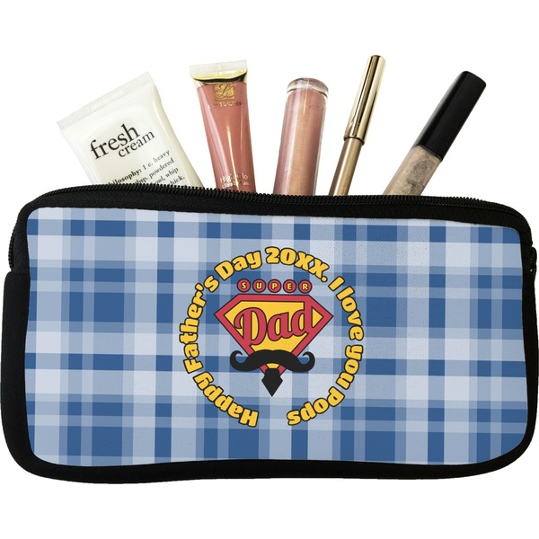 Custom Hipster Dad Makeup / Cosmetic Bag (Personalized)