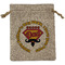 Hipster Dad Medium Burlap Gift Bag - Front (Personalized)