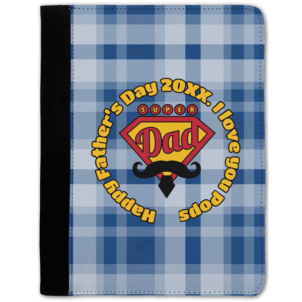 Custom Hipster Dad Notebook Padfolio - Medium w/ Name or Text