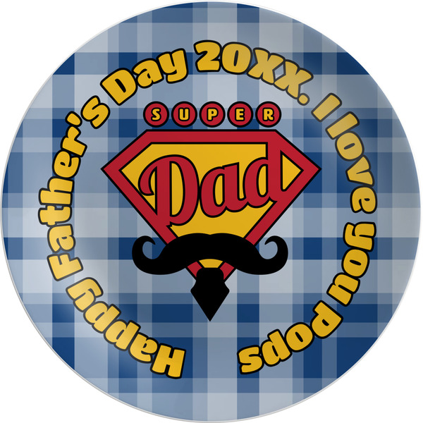 Custom Hipster Dad Melamine Plate (Personalized)