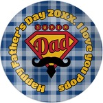 Hipster Dad Melamine Plate (Personalized)