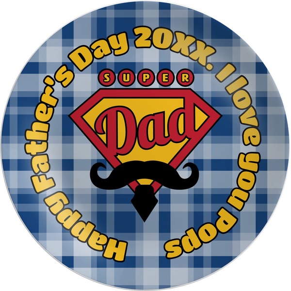 Custom Hipster Dad Melamine Plate (Personalized)