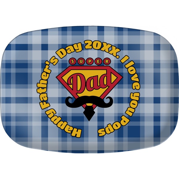 Custom Hipster Dad Melamine Platter (Personalized)