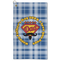 Hipster Dad Microfiber Golf Towel (Personalized)