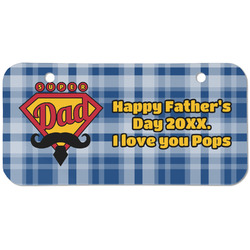 Hipster Dad Mini/Bicycle License Plate (2 Holes) (Personalized)