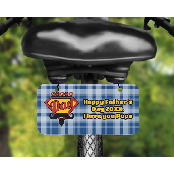 Hipster Dad Mini License Plate on Bicycle - LIFESTYLE Two holes