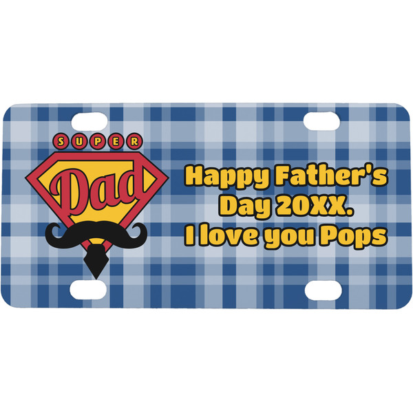 Custom Hipster Dad Mini / Bicycle License Plate (4 Holes) (Personalized)
