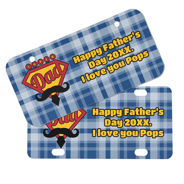 Hipster Dad Mini License Plates - MAIN (4 and 2 Holes)