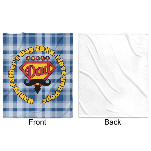 Hipster Dad Minky Blanket - 50"x60" - Single Sided - Front & Back