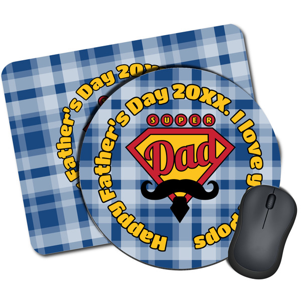 Custom Hipster Dad Mouse Pad (Personalized)