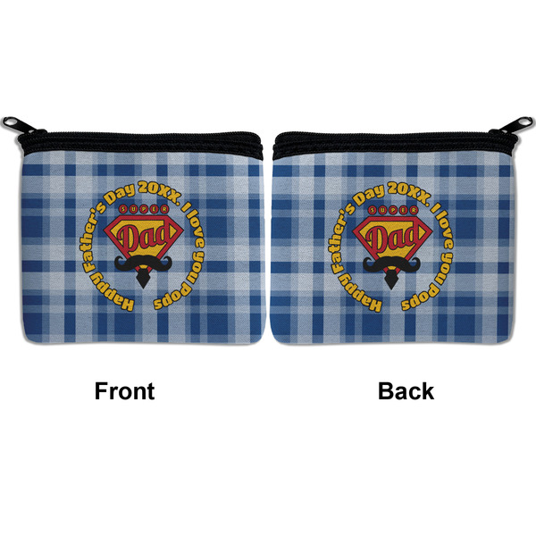 Hipster Dad Neoprene Coin Purse - Front & Back (APPROVAL)