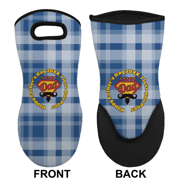 Hipster Dad Neoprene Oven Mitt (Front & Back)