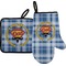 Hipster Dad Oven Mitt & Pot Holder Set w/ Name or Text