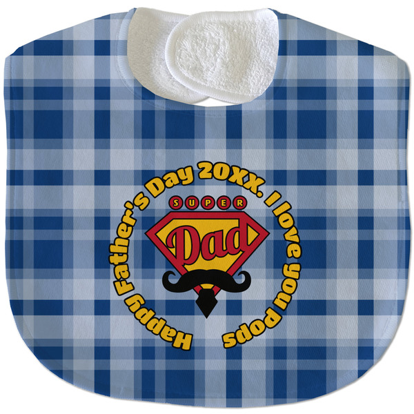 Hipster Dad New Baby Bib - Closed and Folded