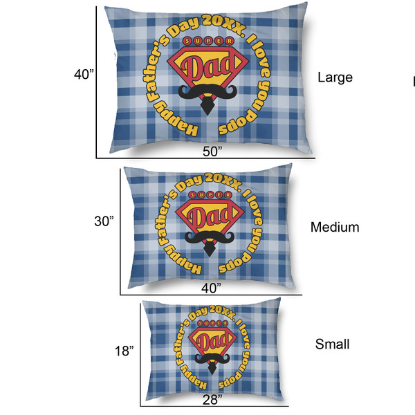 Hipster Dad Outdoor Dog Beds - SIZE CHART