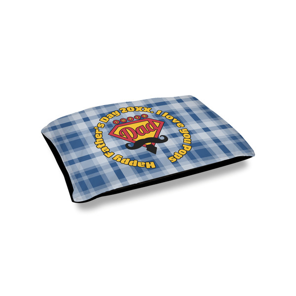 Custom Hipster Dad Outdoor Dog Bed - Small (Personalized)