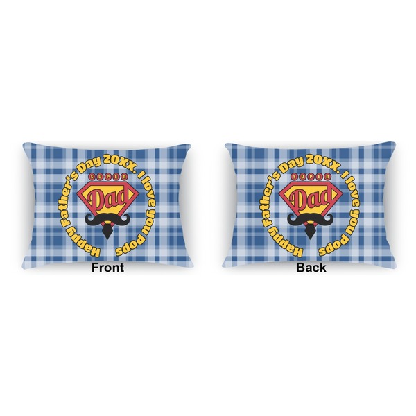 Hipster Dad Outdoor Rectangular Throw Pillow (Front and Back)