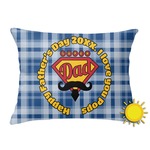 Hipster Dad Outdoor Throw Pillow (Rectangular) (Personalized)