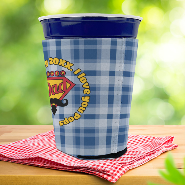 Hipster Dad Party Cup Sleeves - with bottom - Lifestyle