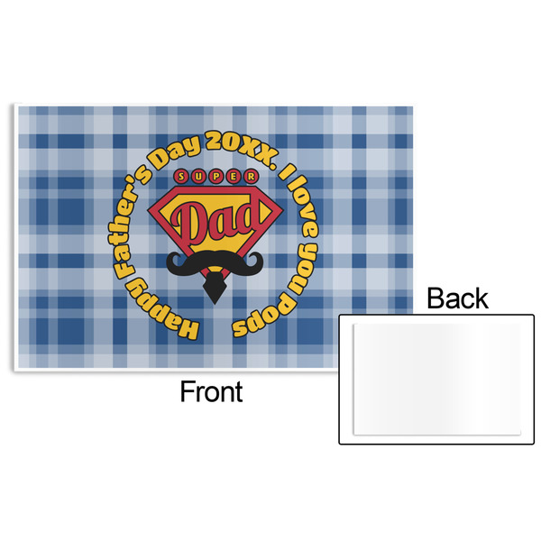 Hipster Dad Disposable Paper Placemat - Front & Back