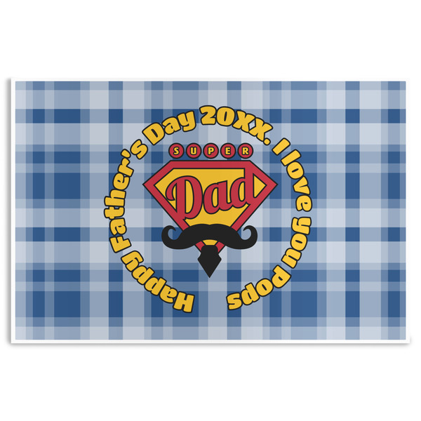 Custom Hipster Dad Disposable Paper Placemats (Personalized)