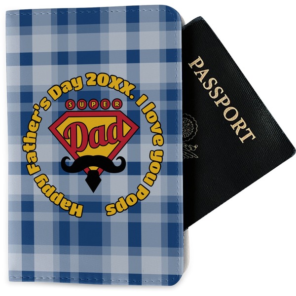 Custom Hipster Dad Passport Holder - Fabric (Personalized)