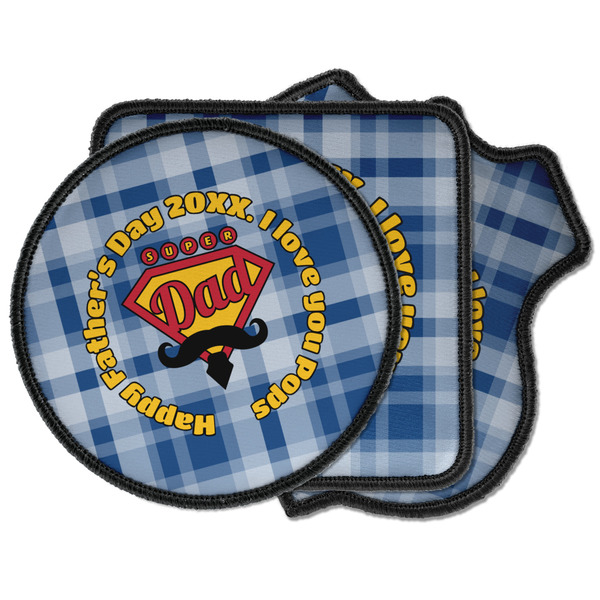 Custom Hipster Dad Iron on Patches (Personalized)