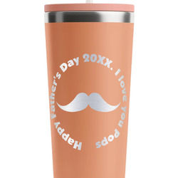 Hipster Dad RTIC Everyday Tumbler with Straw - 28oz - Peach - Single-Sided (Personalized)
