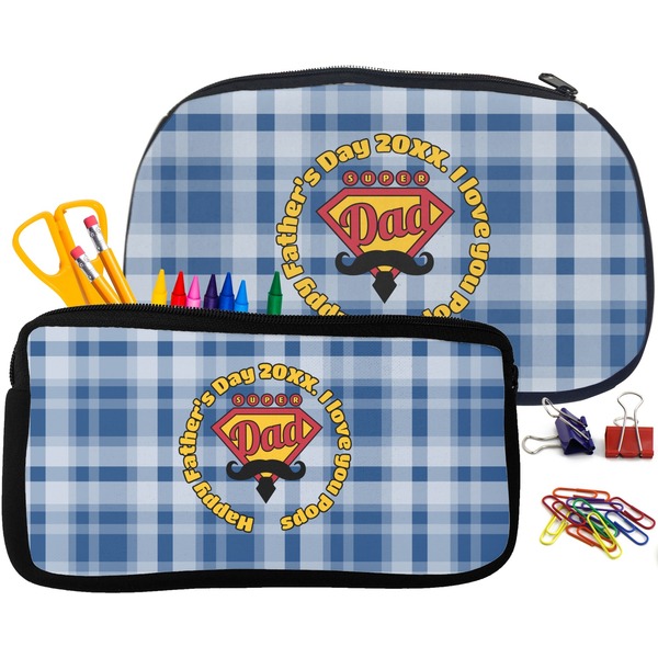 Hipster Dad Pencil / School Supplies Bags Small and Medium