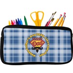 Hipster Dad Neoprene Pencil Case - Small w/ Name or Text