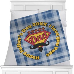Hipster Dad Minky Blanket (Personalized)